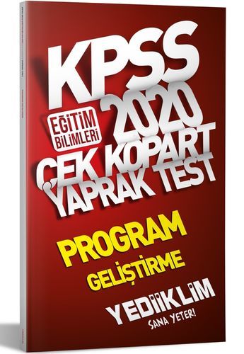 Yediiklim 2020 KPSS Program Geliştirme Yaprak Test Çek Kopart Yediiklim Yayınları