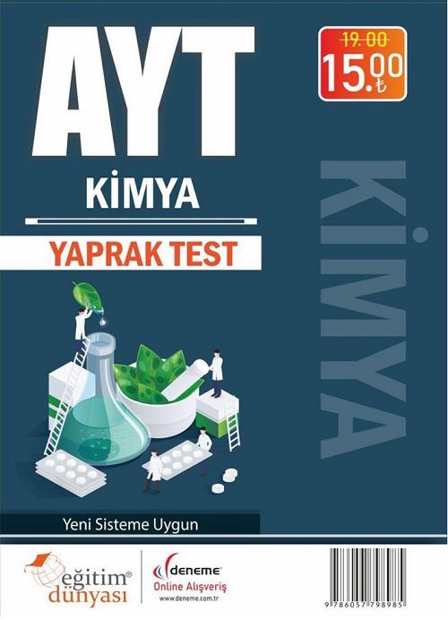 SÜPER FİYAT - Eğitim Dünyası YKS AYT Kimya Yaprak Test Eğitim Dünyası Yayınları