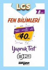 Ankara Yayıncılık 8. Sınıf LGS Fen Bilimleri 40 Yaprak Test Ankara Yayıncılık