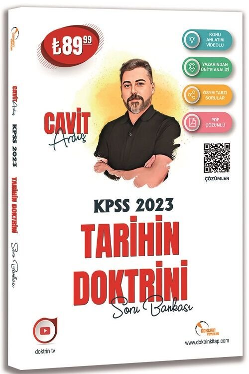 SÜPER FİYAT - Doktrin 2023 KPSS Tarihin Doktrini Soru Bankası Video Çözümlü - Cavit Ardıç Doktrin Yayınları