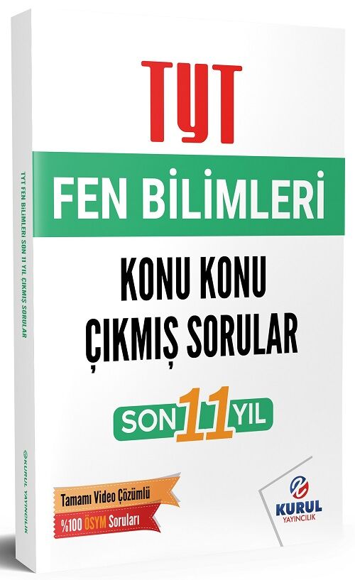 Kurul YKS TYT Fen Bilimleri Çıkmış Sorular Son 11 Yıl Konu Konu Çözümlü Kurul Yayıncılık