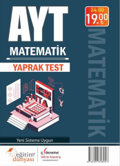 SÜPER FİYAT - Eğitim Dünyası YKS AYT Matematik Yaprak Test Eğitim Dünyası Yayınları