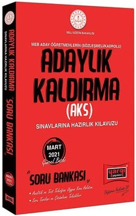 Yargı 2021 MEB Milli Eğitim Bakanlığı AKS Adaylık Kaldırma Soru Bankası Yargı Yayınları