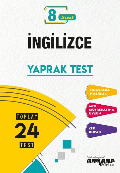 Ankara Yayıncılık 8. Sınıf LGS İngilizce 24 Yaprak Test Ankara Yayıncılık