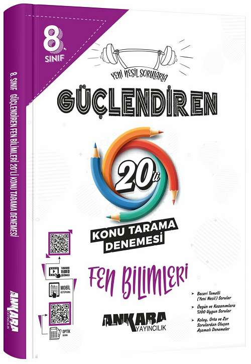 Ankara Yayıncılık 8. Sınıf Fen Bilimleri Güçlendiren 20 Konu Tarama Denemesi Ankara Yayıncılık