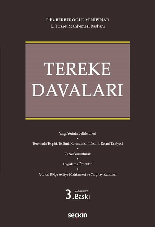 Seçkin Tereke Davaları 3. Baskı - Filiz Berberoğlu Yenipınar Seçkin Yayınları