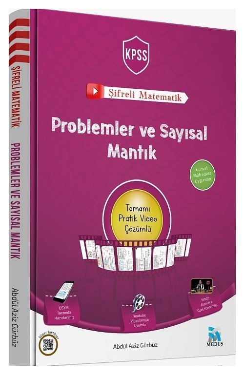 Modus 2020 KPSS Şifreli Matematik Problemler ve Sayısal Mantık Video Çözümlü Abdül Aziz Gürbüz Modus Yayınları