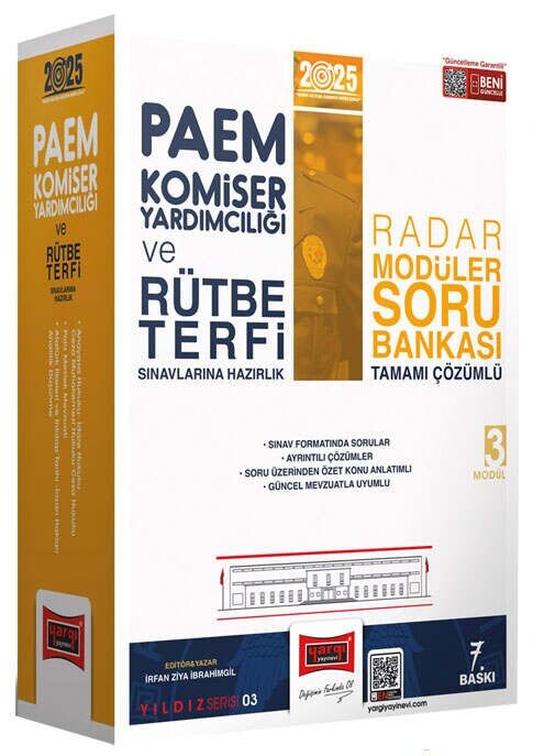 Yargı 2025 PAEM Komiser Yardımcılığı ve Rütbe Terfi Radar Soru Bankası Modüler Set Yargı Yayınları