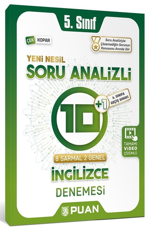 Puan 5. Sınıf İngilizce Soru Analizli 10+1 Deneme Puan Yayınları