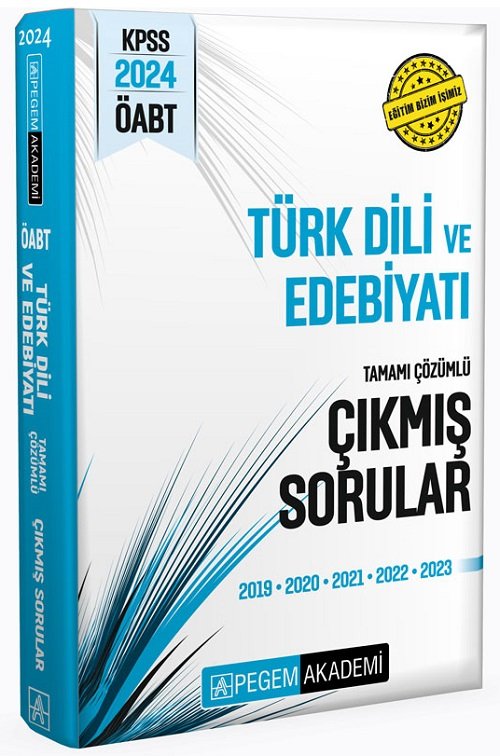 Pegem 2024 ÖABT Türk Dili ve Edebiyatı Öğretmenliği Çıkmış Sorular Çözümlü Pegem Akademi Yayınları