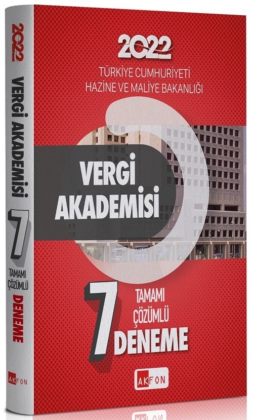 Akfon 2022 Hazine ve Maliye Bakanlığı Vergi Akademisi Gelir Uzmanlığı 7 Deneme Çözümlü Akfon Yayınları