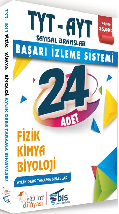 SÜPER FİYAT - Eğitim Dünyası YKS TYT AYT Sayısal Fizik-Kimya-Biyoloji 24 lü Tarama Sınavları Eğitim Dünyası Yayınları