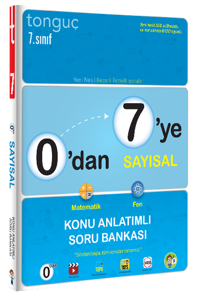 Tonguç 7. Sınıf 0 dan 7 ye Sayısal Konu Anlatımlı Soru Bankası Tonguç Akademi