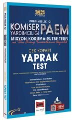 SÜPER FİYAT - Yargı 2024 PAEM Komiser Yardımcılığı  ve Rütbe Terfi Yıldız Yaprak Test Yargı Yayınları