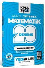 Yediiklim 2025 KPSS Matematik 20 Deneme Çözümlü Yediiklim Yayınları