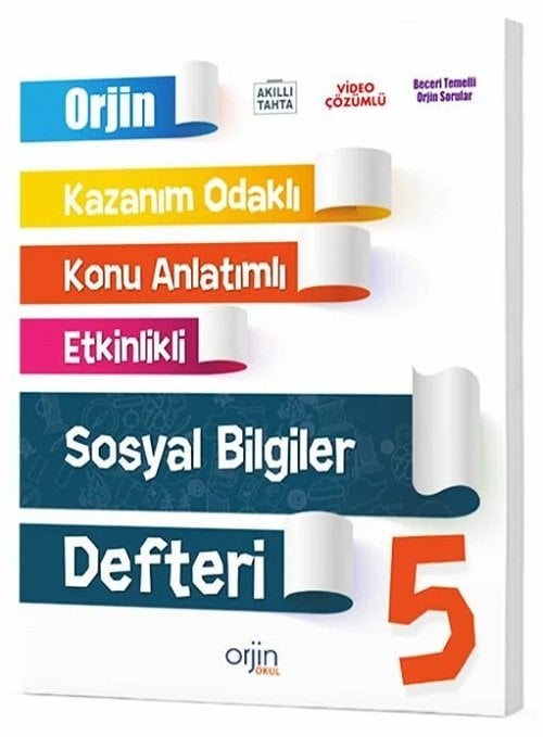 Gama 5. Sınıf Sosyal Bilgiler Orjin Konu Anlatımlı Defter Gama Yayınları