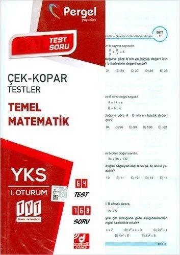 Pergel YKS TYT Temel Matematik Çek Kopar Testleri Pergel Yayınları