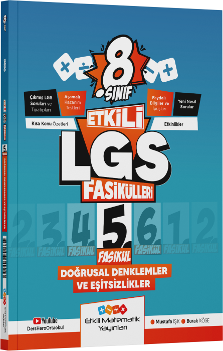 Etkili Matematik 8. Sınıf LGS Matematik Doğrusal Denklemler ve Eşitsizlik Fasikülleri 5. Fasikül Etkili Matematik Yayınları