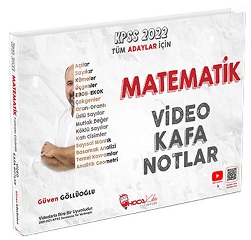 SÜPER FİYAT - Hoca Kafası 2022 KPSS Matematik Video Kafa Notlar - Güven Göllüoğlu Hoca Kafası Yayınları