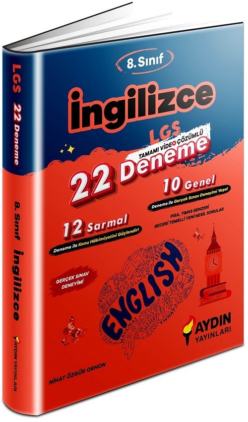 Aydın 8. Sınıf LGS İngilizce 22 Deneme Video Çözümlü Aydın Yayınları