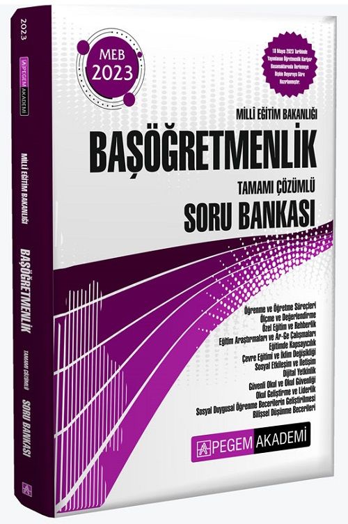 Pegem 2023 MEB Başöğretmenlik Soru Bankası Çözümlü Pegem Akademi Yayınları