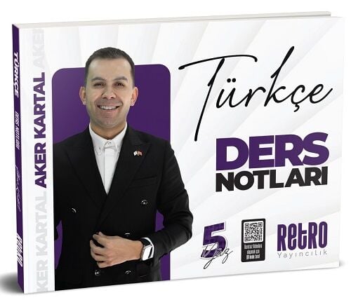 Retro 2025 KPSS Türkçe 5Yüz Ders Notları - Aker Kartal Retro Yayıncılık