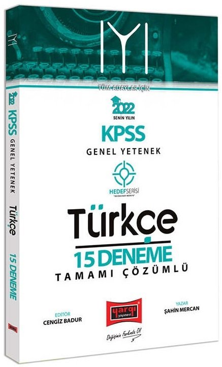 Yargı 2022 KPSS Türkçe İYİ 15 Deneme Çözümlü Yargı Yayınları