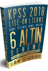 Benim Hocam 2018 KPSS Lise Ön Lisans 6 Altın Deneme Çözümlü Benim Hocam Yayınları