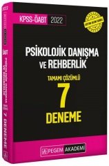 Pegem 2022 ÖABT Psikolojik Danışma ve Rehberlik 7 Deneme Çözümlü Pegem Akademi Yayınları