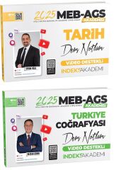 ÖN SİPARİŞ - İndeks Akademi 2025 MEB-AGS Akademisi Tarih+Türkiye Coğrafyası Ders Notları 2 li Set - Aydın Yüce, Alican Demir İndeks Akademi Yayıncılık