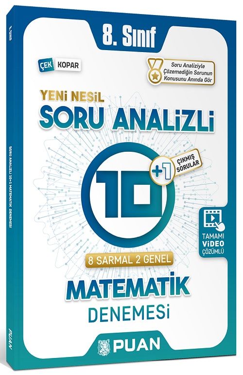 Puan 8. Sınıf Matematik Soru Analizli 10+1 Deneme Puan Yayınları