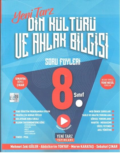 Yeni Tarz 8. Sınıf LGS Din Kültürü ve Ahlak Bilgisi Soru Föyleri Yeni Tarz Yayınları