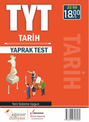 SÜPER FİYAT - Eğitim Dünyası YKS TYT Tarih Yaprak Test Eğitim Dünyası Yayınları