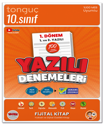 Tonguç 10. Sınıf Tüm Dersler 1. Dönem 1. Yazılı ve 2. Yazılı Denemeleri Tonguç Akademi