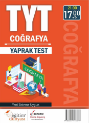 Eğitim Dünyası YKS TYT Coğrafya Yaprak Test Eğitim Dünyası Yayınları