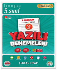 Tonguç 5. Sınıf Tüm Dersler 1. Dönem 1. Yazılı ve 2. Yazılı Denemeleri Tonguç Akademi