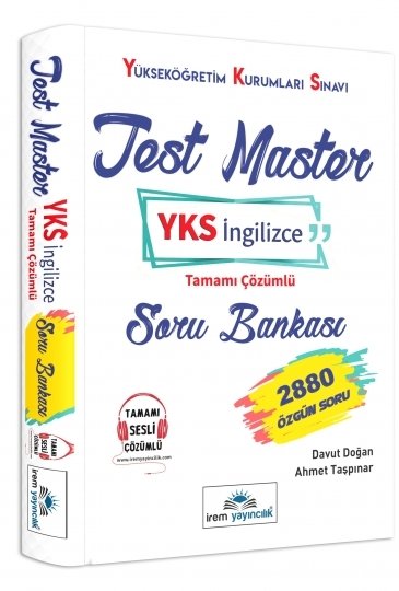 İrem YKS Test Master İngilizce Soru Bankası Çözümlü İrem Yayınları