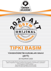 Örnek Akademi YKS AYT 2020 Tıpkı Basım Örnek Akademi Yayınları