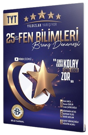 Bilgi Sarmal YKS TYT Fen Bilimleri Yıldızlar Yarışıyor 25 li Deneme Bilgi Sarmal Yayınları