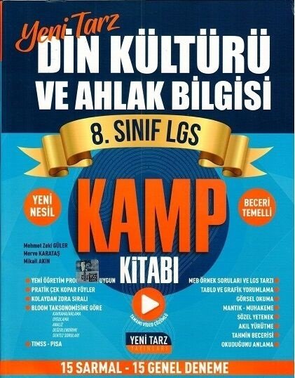 Yeni Tarz 8. Sınıf LGS Din Kültürü ve Ahlak Bilgisi Kamp Kitabı Yeni Tarz Yayınları