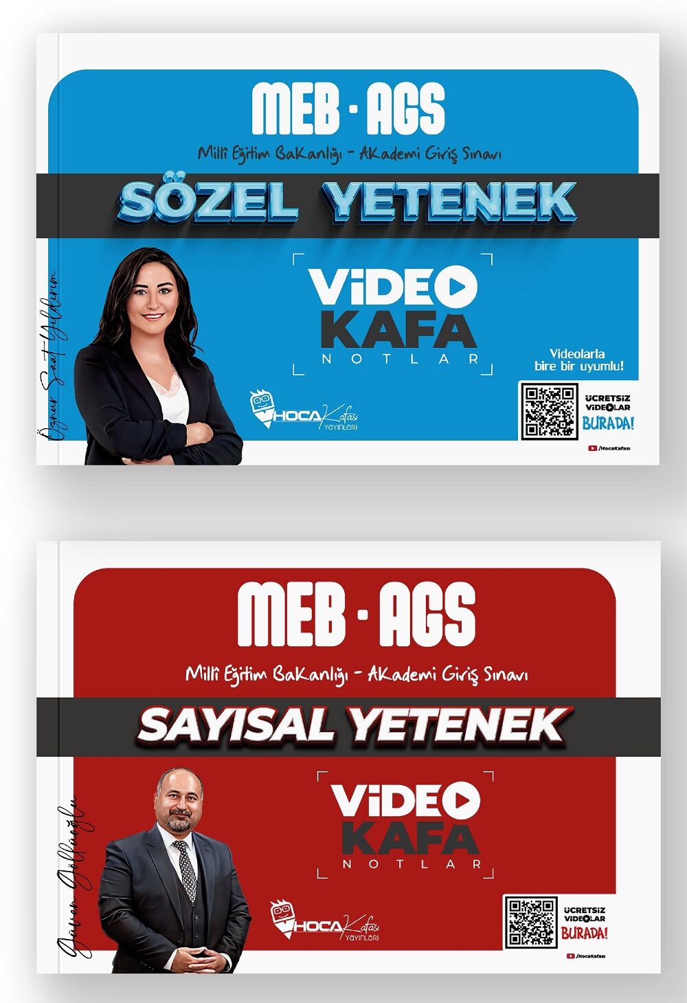 Hoca Kafası 2025 MEB-AGS Sözel + Sayısal Yetenek Video Kafa Notlar 2 li Set - Öznur Saat Yıldırım Hoca Kafası Yayınları