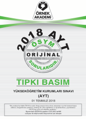 Örnek Akademi YKS AYT 2018 Tıpkı Basım Örnek Akademi Yayınları