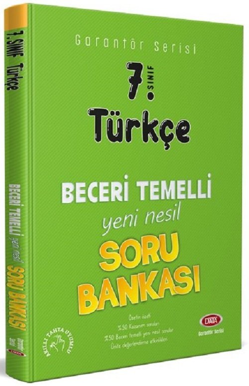 Data 7. Sınıf Türkçe Garantör Beceri Temelli Soru Bankası Data Yayınları