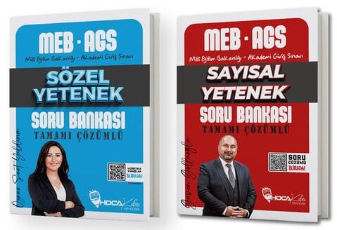 Hoca Kafası 2025 MEB-AGS Sözel + Sayısal Yetenek Soru Bankası 2 li Set - Öznur Saat Yıldırım Hoca Kafası Yayınları