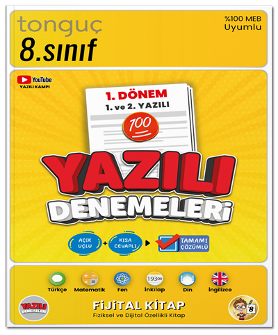 Tonguç 8. Sınıf Tüm Dersler 1. Dönem 1. Yazılı ve 2. Yazılı Denemeleri Tonguç Akademi