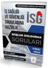 Pelikan İSG İş Sağlığı ve İş Güvenliği Boşluk Doldurma Soruları - Muhammed Nurullah Acar Pelikan Yayınları