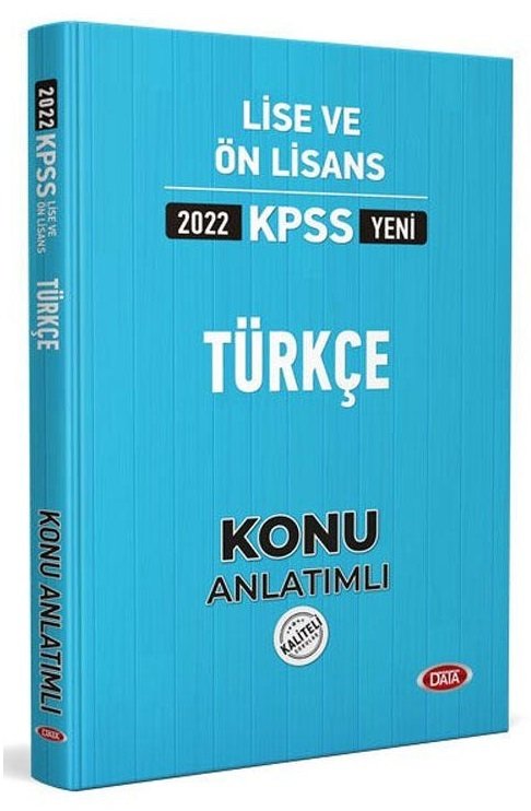 Data 2022 KPSS Lise Ön Lisans Türkçe Konu Anlatımı Data Yayınları