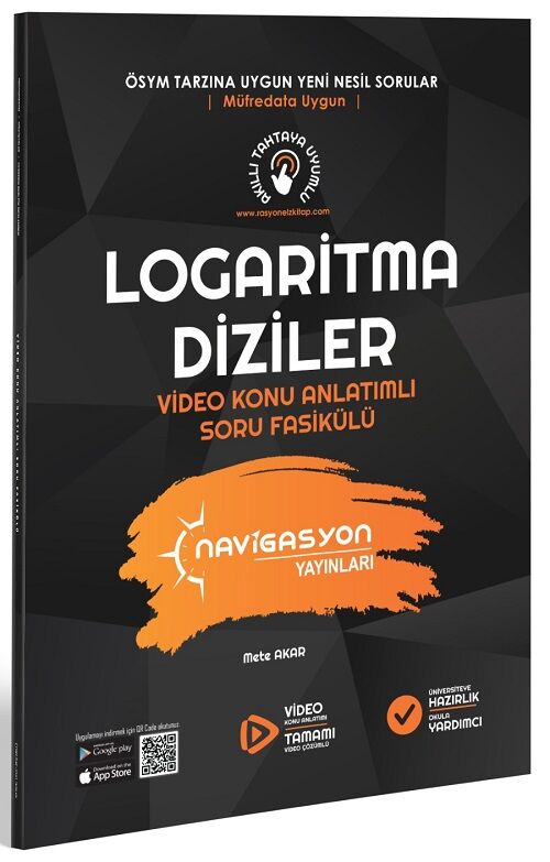 Navigasyon YKS TYT AYT Matematik Logaritma Diziler Video Konu Anlatımlı Soru Fasikülü Navigasyon Yayınları