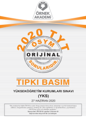 Örnek Akademi YKS TYT 2020 Tıpkı Basım Örnek Akademi Yayınları