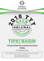 Örnek Akademi YKS TYT 2018 Tıpkı Basım Örnek Akademi Yayınları